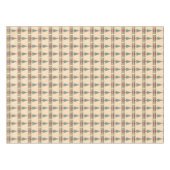 Weihnachtsbaum mit Dekorationsrot beugt Tischdecke (Vorderseite (Horizontal))