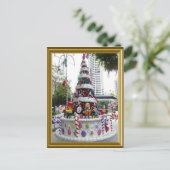 Weihnachtsbaum mit Eis Feiertagspostkarte (Stehend Vorderseite)