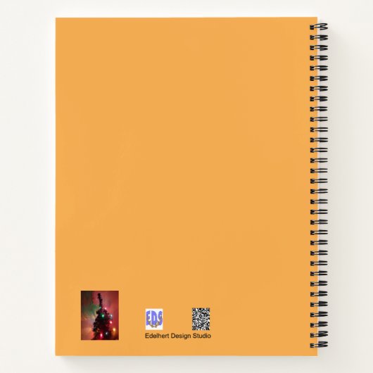 Weihnachtsbaum mit farbenfrohen Leuchten Notebook Notizblock (Rückseite)