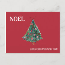 Weihnachtsbaum mit festem Aquarell