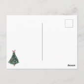 Weihnachtsbaum mit festem Aquarell Postkarte (Rückseite)
