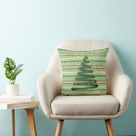 Weihnachtsbaum mit festlichem Schnee Kissen
