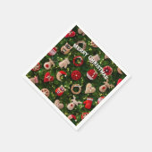 Weihnachtsbaum mit Filzspielzeug Serviette (Ecke)