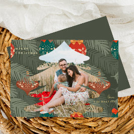 Weihnachtsbaum mit Foil-Text Folien Feiertagskarte