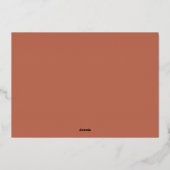 Weihnachtsbaum mit Foil-Text Folien Feiertagskarte (Rückseite)