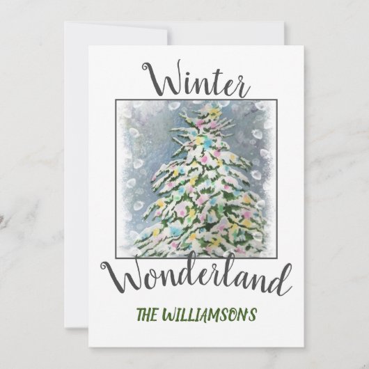 Weihnachtsbaum mit Foto Feiertagskarte (Vorderseite)