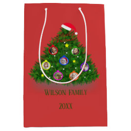 Weihnachtsbaum mit Fotos Mittlere Geschenktüte