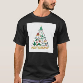 Weihnachtsbaum mit gelbem Stern T-Shirt