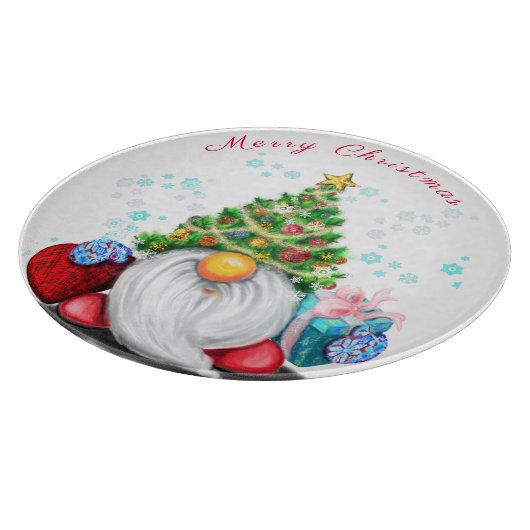 Weihnachtsbaum mit Geschenk Schneidebrett (Ecke)