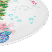 Weihnachtsbaum mit Geschenk Schneidebrett (Ecke)