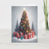 Weihnachtsbaum mit Geschenken Feierlich Karte (Vorderseite)
