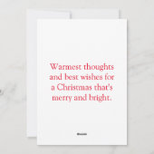 Weihnachtsbaum mit Geschenken Feiertagskarte (Rückseite)