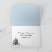 Weihnachtsbaum mit Geschenken Feiertagskarte (Innenseite)