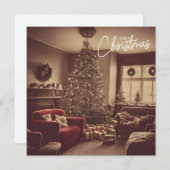 Weihnachtsbaum mit Geschenken Feiertagskarte (Vorne/Hinten)