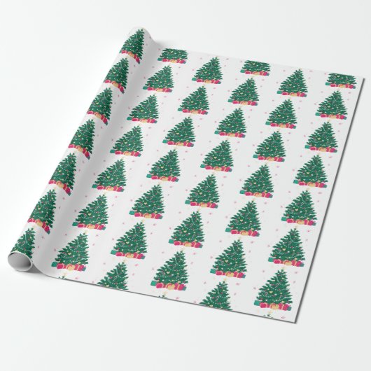 Weihnachtsbaum mit Geschenken Geschenkpapier (Ungerollt)