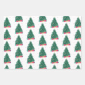 Weihnachtsbaum mit Geschenken Geschenkpapier Set (Vorderseite 3)