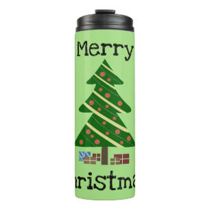 Weihnachtsbaum mit Geschenken Thermosbecher