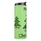 Weihnachtsbaum mit Geschenken Thermosbecher (Nach links gedreht)
