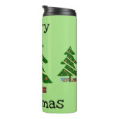 Weihnachtsbaum mit Geschenken Thermosbecher (Nach rechts gedreht)