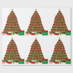 Weihnachtsbaum mit Geschenkpapier