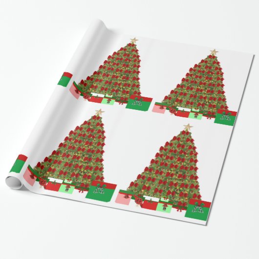 Weihnachtsbaum mit Geschenkpapier (Ungerollt)