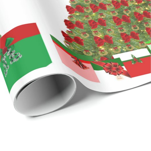 Weihnachtsbaum mit Geschenkpapier (Rolleneckpunkt)