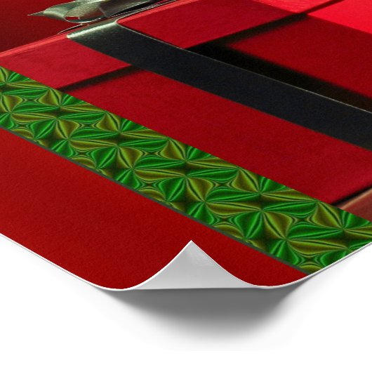 Weihnachtsbaum mit Geschenkplakat Poster (Ecke)