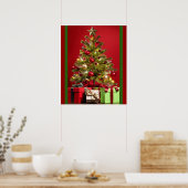 Weihnachtsbaum mit Geschenkplakat Poster (Küche)