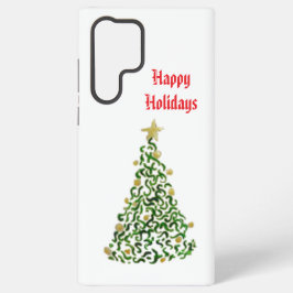 Weihnachtsbaum mit Gold Balls und Star Samsung Galaxy Hülle