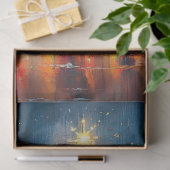 Weihnachtsbaum mit Gold-Star-Malerei Decoupage Seidenpapier (Geschenk)