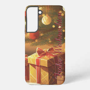Weihnachtsbaum mit goldenen Geschenken Samsung Galaxy Hülle