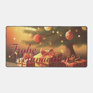 Weihnachtsbaum Mit Goldenen Geschenken Schreibtischunterlage