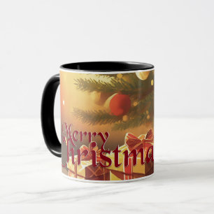Weihnachtsbaum mit goldenen Geschenken Tasse