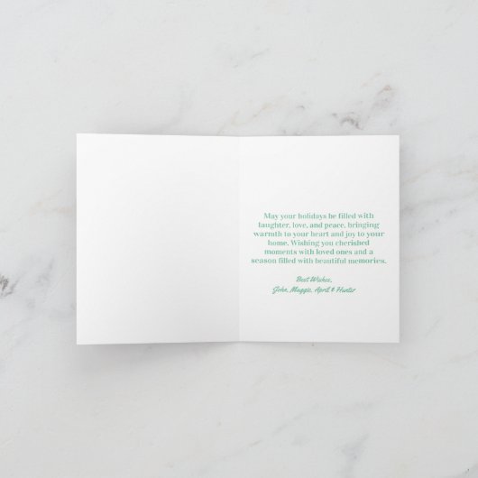 Weihnachtsbaum mit Goldschnee Karte (Innenseite)