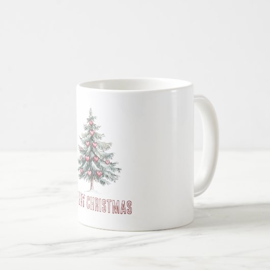 Weihnachtsbaum mit Herz Kaffeetasse (VorderseiteRechts)