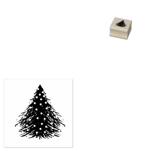 Weihnachtsbaum mit Hollow-Ornamenten Gummistempel (Stempel)