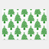 Weihnachtsbaum mit Hundeschlittendrucken Geschenkpapier Set (Vorderseite 2)