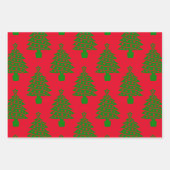 Weihnachtsbaum mit Hundeschlittendrucken Geschenkpapier Set (Vorderseite 2)