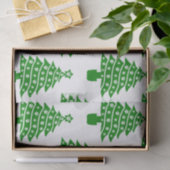 Weihnachtsbaum mit Hundeschlittendrucken Seidenpapier (Geschenk)