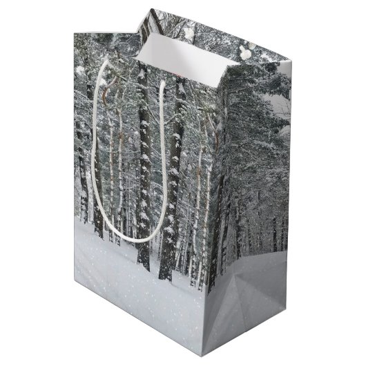 Weihnachtsbaum mit Hutbeutel Mittlere Geschenktüte (Rückseite Schrägansicht)