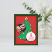 Weihnachtsbaum mit Ihren Fotos Feiertagspostkarte (Stehend Vorderseite)