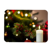 Weihnachtsbaum mit Kerzen Magnet (Horizontal)