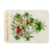 Weihnachtsbaum mit Kerzen Magnet (Horizontal)