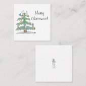 Weihnachtsbaum mit Kerzen Mitteilungskarte (Vorne/Hinten)