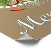 Weihnachtsbaum mit Kerzenplakat Poster (Ecke)