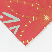 Weihnachtsbaum mit Kuppelschmuck Fleecedecke (Ecke)