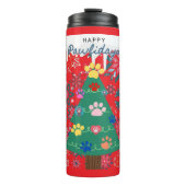 Weihnachtsbaum mit Kuppelschmuck Thermosbecher (Vorderseite)