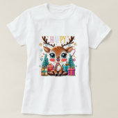 Weihnachtsbaum mit lebhaften Farbgeschenken, Mode, T-Shirt (Design vorne)