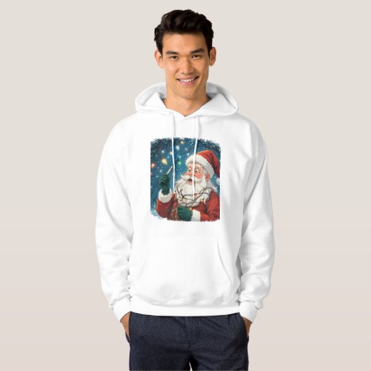 Weihnachtsbaum mit Lichtern Hoodie (Vorne ganz)