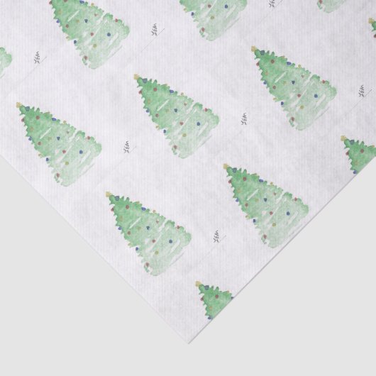 Weihnachtsbaum mit Lichtern Seidenpapier (Ausschnitt)